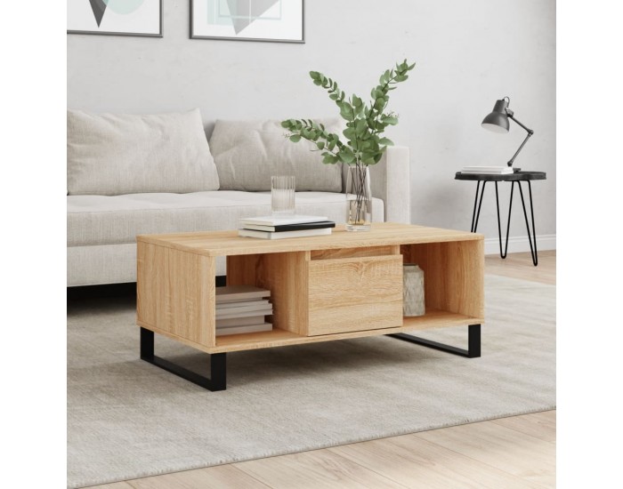 Sonata H Кафе маса, дъб сонома, 90x50x36,5 см, инженерно дърво