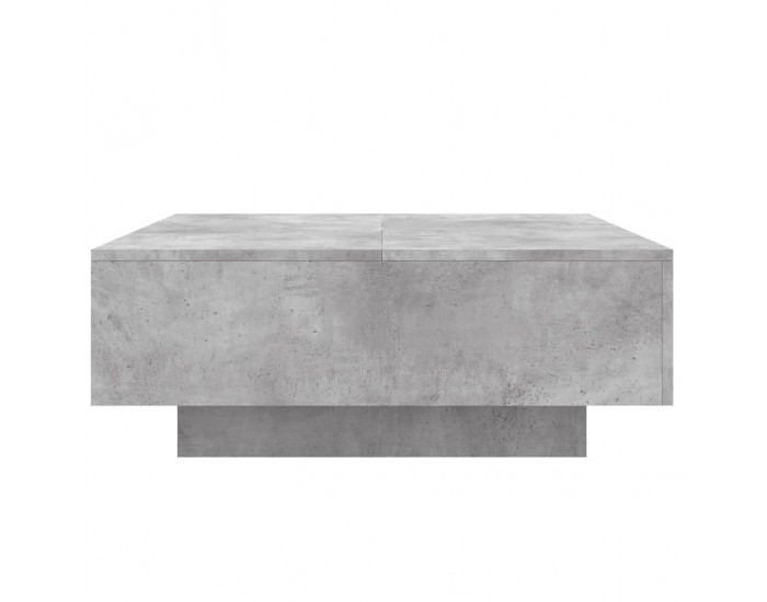 Sonata H Маса за кафе, бетонно сива, 80x80x31 см, инженерно дърво