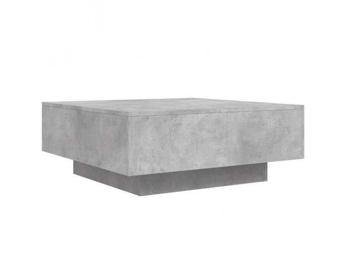 Sonata H Маса за кафе, бетонно сива, 80x80x31 см, инженерно дърво