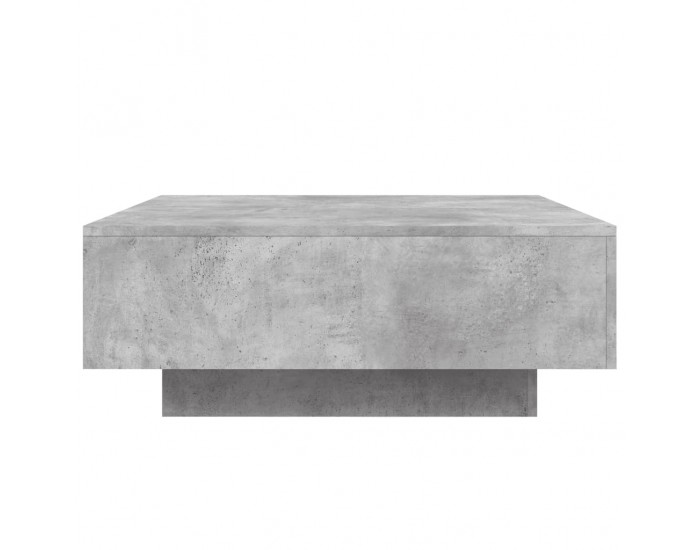 Sonata H Маса за кафе, бетонно сива, 80x80x31 см, инженерно дърво