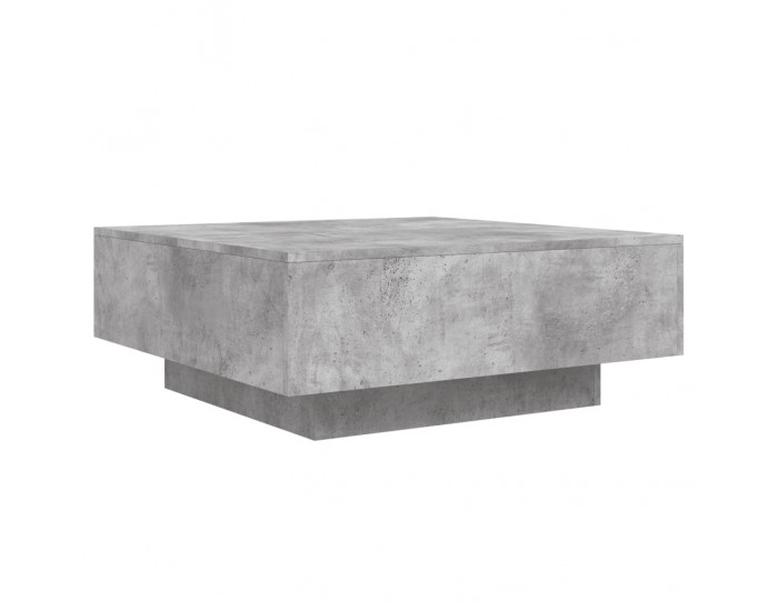 Sonata H Маса за кафе, бетонно сива, 80x80x31 см, инженерно дърво