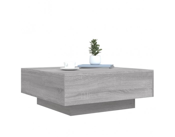 Sonata H Маса за кафе, сив сонома, 80x80x31 см, инженерно дърво