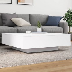 Sonata H Маса за кафе с LED осветление, бяла, 100x100x31 см - Холни маси