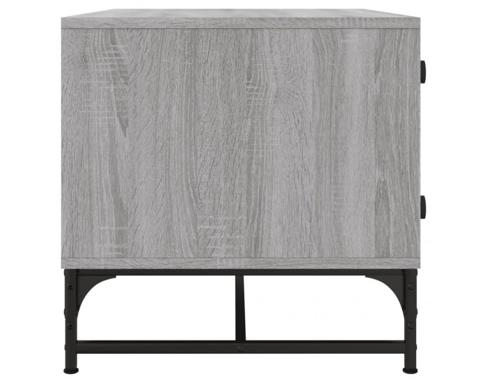 Sonata H Маса за кафе със стъклени врати, сив сонома, 68,5x50x50 см