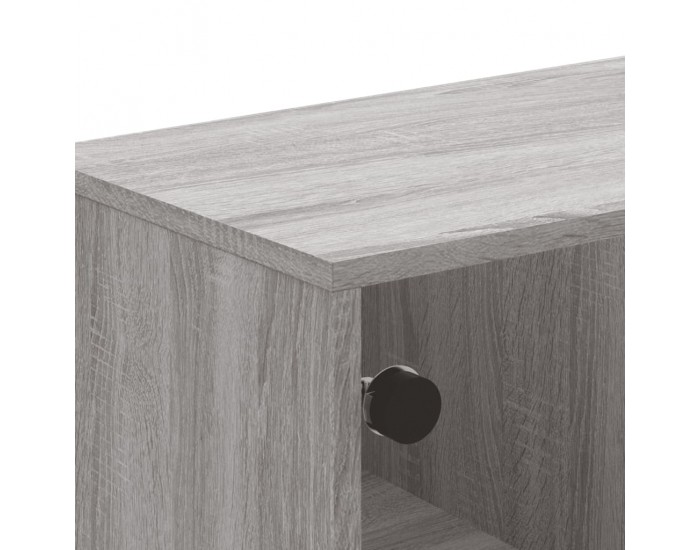 Sonata H Маса за кафе със стъклени врати, сив сонома, 68,5x50x50 см