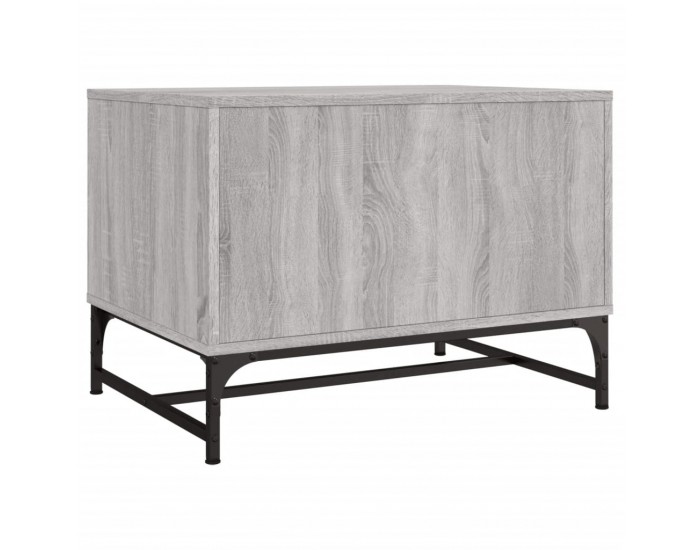 Sonata H Маса за кафе със стъклени врати, сив сонома, 68,5x50x50 см