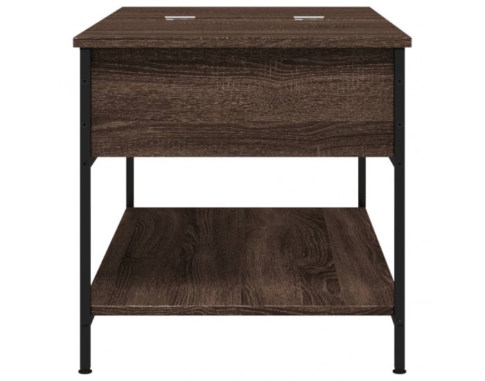 Sonata H Кафе маса, кафяв дъб, 100x50x50 см, инженерно дърво и метал