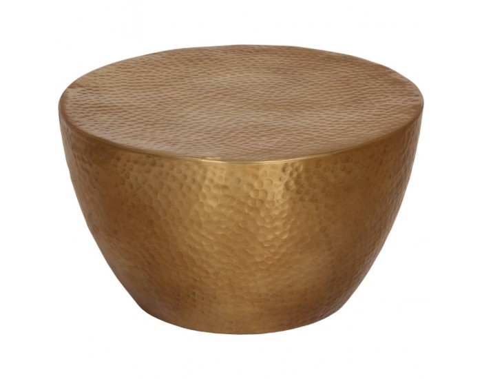 Sonata H Маса за кафе, кован алуминий, Ø 50x30 см, месинг