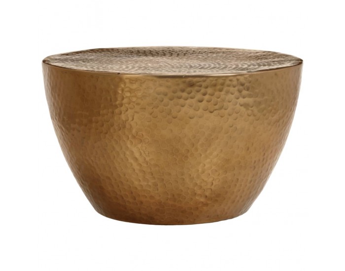 Sonata H Маса за кафе, кован алуминий, Ø 50x30 см, месинг