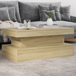 Sonata H Маса за кафе с LED осветление, сонома дъб, 90x50x40 см - Холни маси