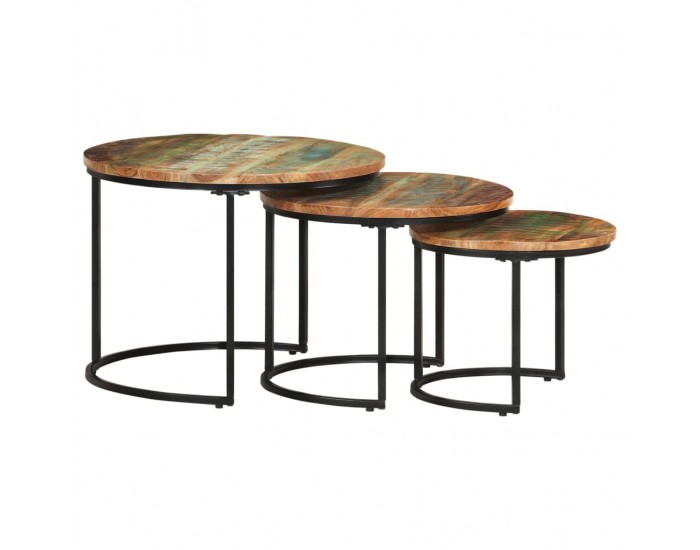 Sonata H Стифиращи маси, 3 бр, регенерирано дърво масив