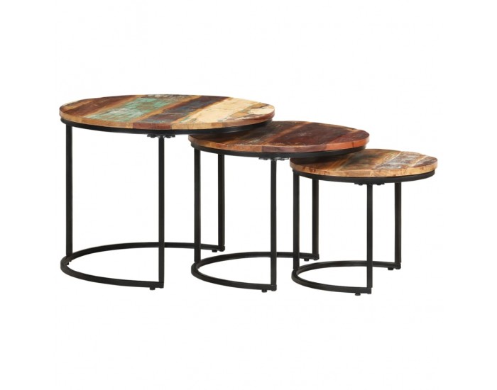 Sonata H Стифиращи маси, 3 бр, регенерирано дърво масив