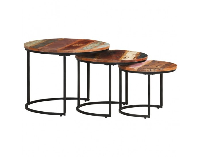 Sonata H Стифиращи маси, 3 бр, регенерирано дърво масив