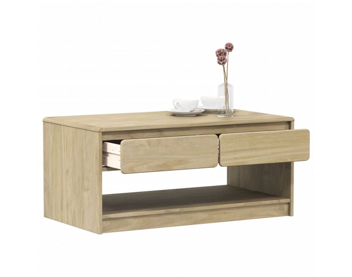 Sonata H Кафе маса SAUDA, дъб, 99x55x45 см, борово дърво масив