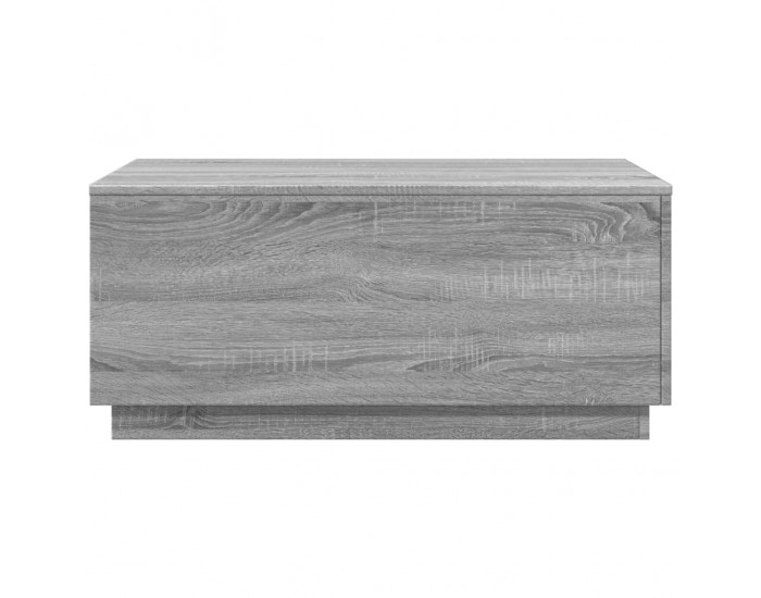 Sonata H Маса за кафе с LED осветление, сив сонома, 90x50x40 см