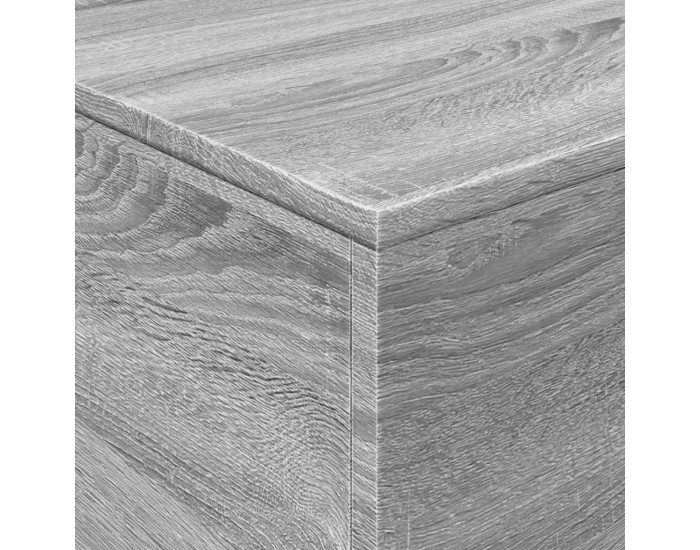 Sonata H Маса за кафе с LED осветление, сив сонома, 90x50x40 см