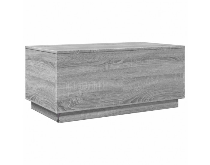 Sonata H Маса за кафе с LED осветление, сив сонома, 90x50x40 см