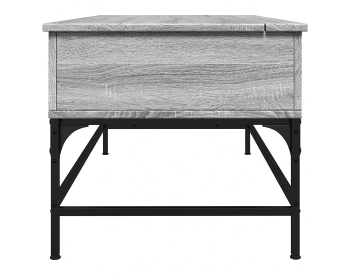 Sonata H Кафе маса, сив сонома, 100x50x45 см, инженерно дърво и метал