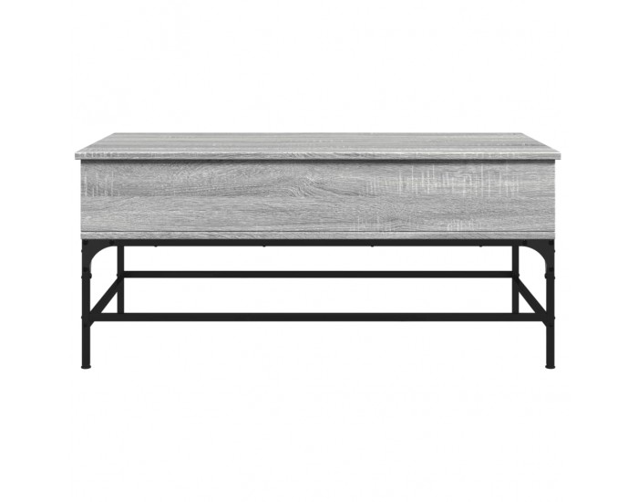 Sonata H Кафе маса, сив сонома, 100x50x45 см, инженерно дърво и метал