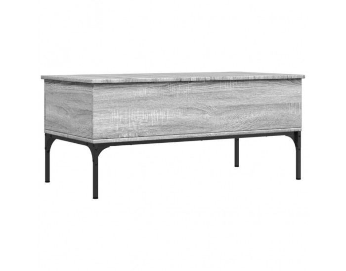 Sonata H Кафе маса, сив сонома, 100x50x45 см, инженерно дърво и метал