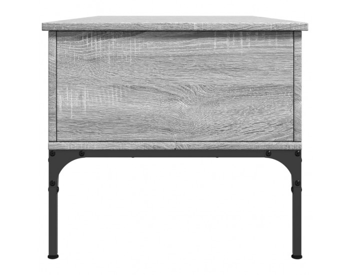 Sonata H Кафе маса, сив сонома, 100x50x45 см, инженерно дърво и метал