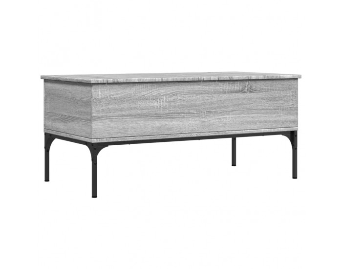 Sonata H Кафе маса, сив сонома, 100x50x45 см, инженерно дърво и метал