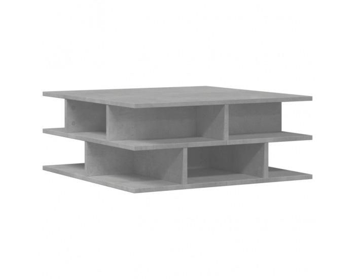 Sonata H Маса за кафе, бетонно сива, 70x70x29 см, инженерно дърво