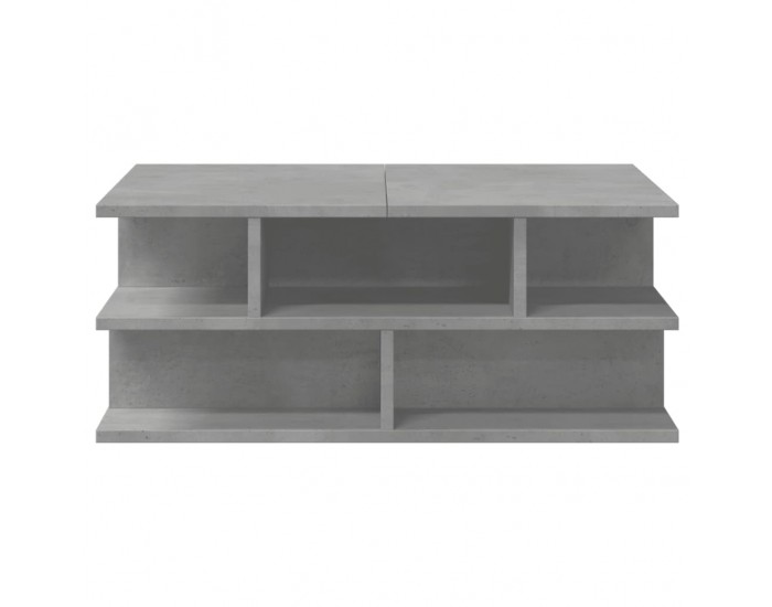 Sonata H Маса за кафе, бетонно сива, 70x70x29 см, инженерно дърво