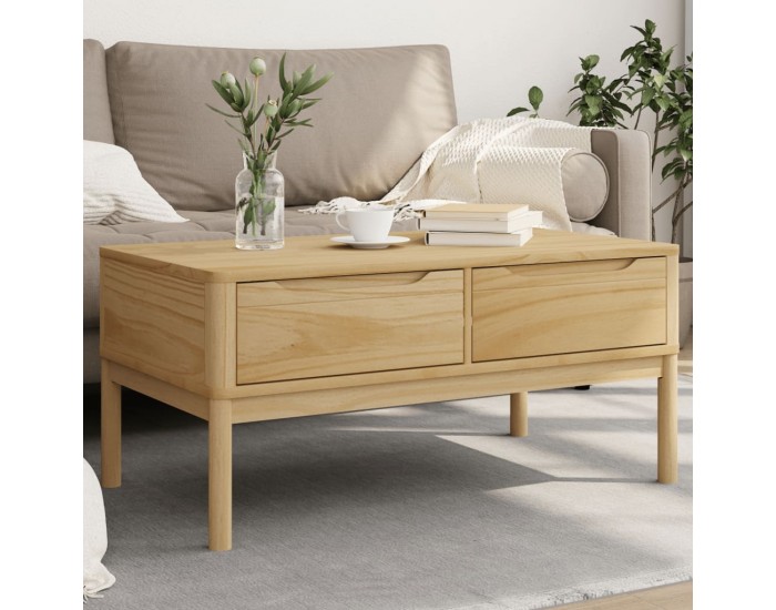 Sonata H Кафе маса FLORO, восъчнокафява,99x55,5x45см, борово дърво масив