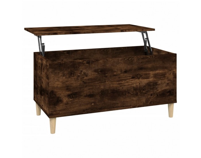 Sonata H Кафе маса, опушен дъб, 90x44,5x45 см, инженерно дърво