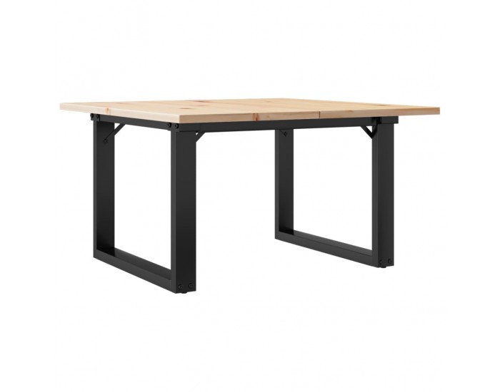 Sonata H Кафе маса О-образна рамка 60x60x40 см бор масив и чугун