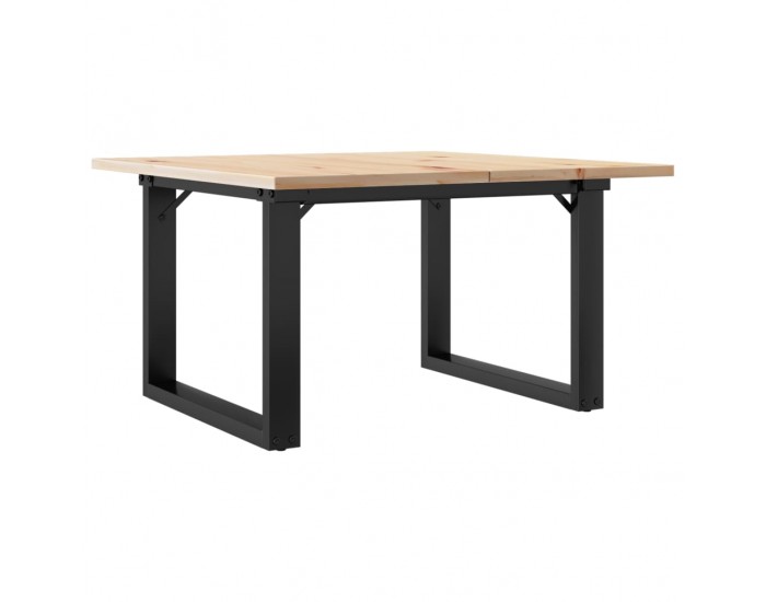 Sonata H Кафе маса О-образна рамка 60x60x40 см бор масив и чугун