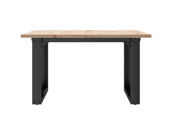 Sonata H Кафе маса О-образна рамка 60x60x40 см бор масив и чугун