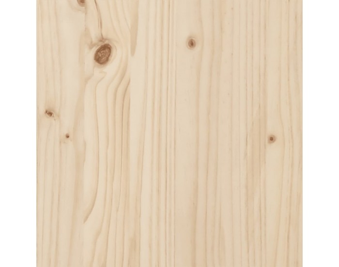 Sonata H Кафе маса О-образна рамка 90x90x45,5 см бор масив и чугун