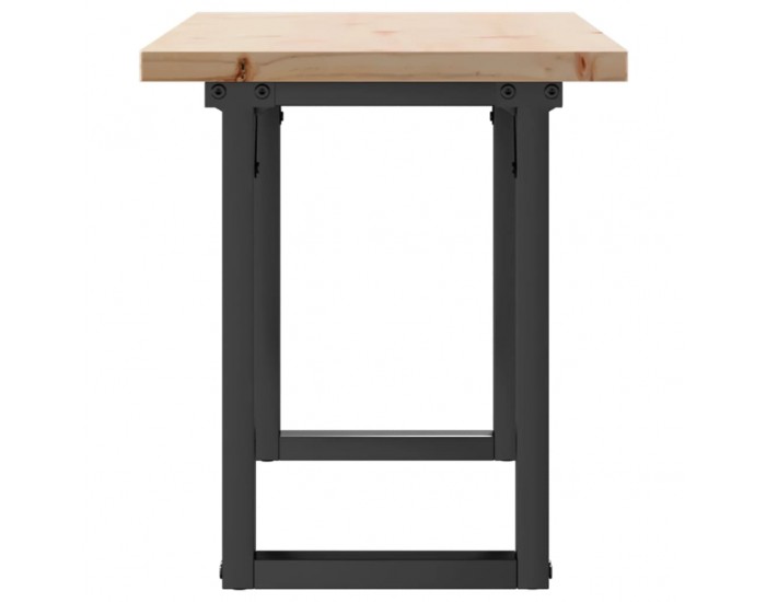 Sonata H Кафе маса О-образна рамка 110x40x45,5 см бор масив и чугун