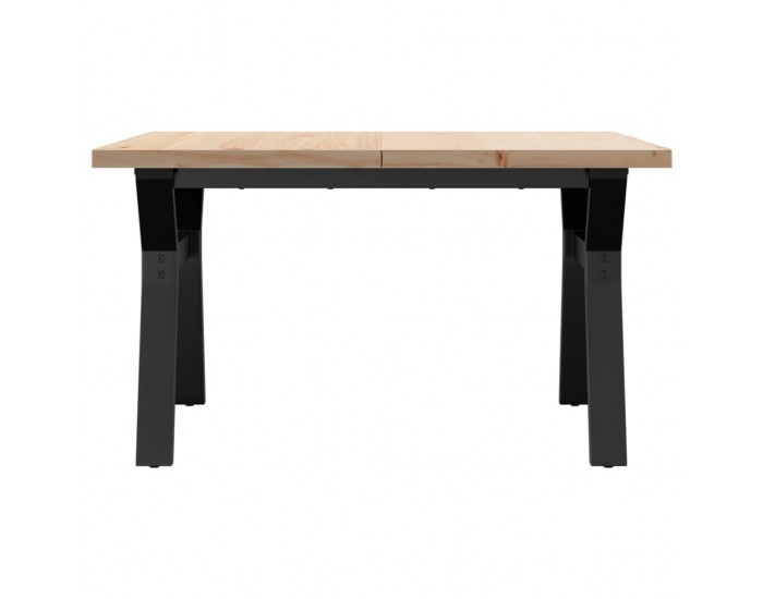 Sonata H Кафе маса Y-образна рамка 80x80x45,5 см бор масив и чугун