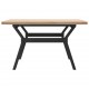 Sonata H Кафе маса Y-образна рамка 80x80x45,5 см бор масив и чугун
