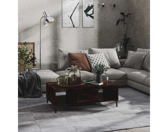 Sonata H Маса за кафе, опушен дъб, 103,5x60x35 см, инженерно дърво