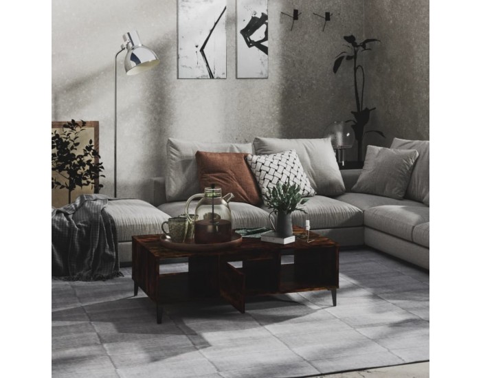 Sonata H Маса за кафе, опушен дъб, 103,5x60x35 см, инженерно дърво