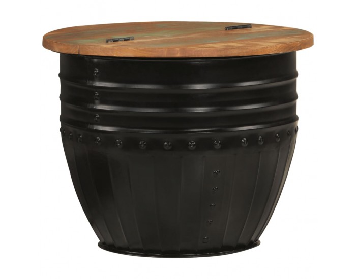 Sonata H Маса за кафе, черна, 50x39,5 см, регенерирано дърво масив