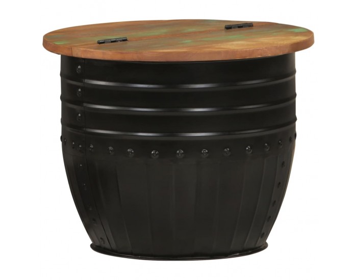 Sonata H Маса за кафе, черна, 50x39,5 см, регенерирано дърво масив