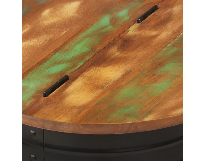 Sonata H Маса за кафе, черна, 50x39,5 см, регенерирано дърво масив