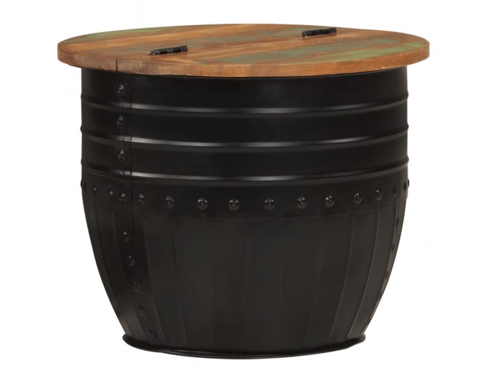 Sonata H Маса за кафе, черна, 50x39,5 см, регенерирано дърво масив