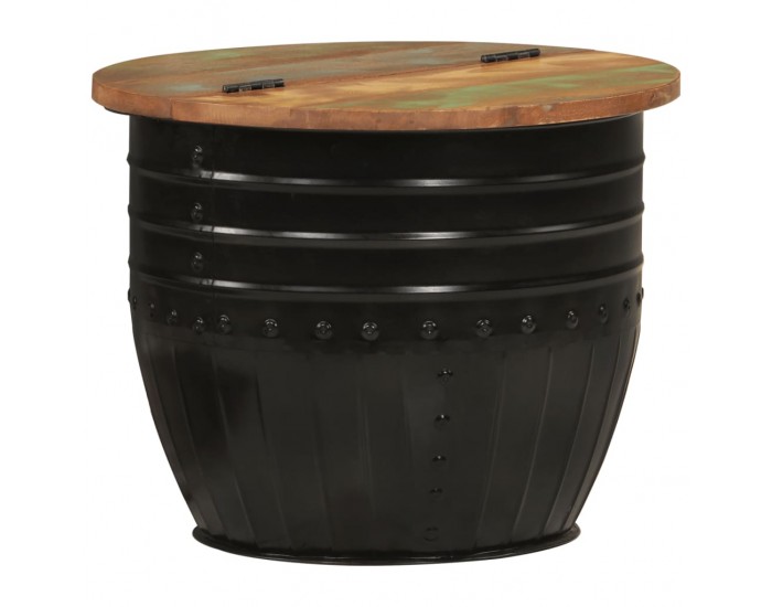 Sonata H Маса за кафе, черна, 50x39,5 см, регенерирано дърво масив