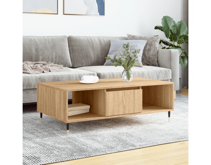 Sonata H Кафе маса, дъб сонома, 104x60x35 см, инженерно дърво