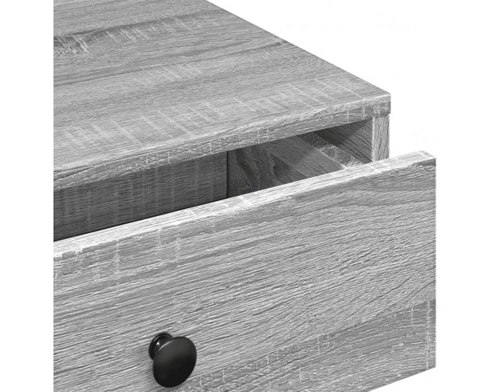 Sonata H Маса за кафе, сив сонома, 90x90x28 см, инженерно дърво