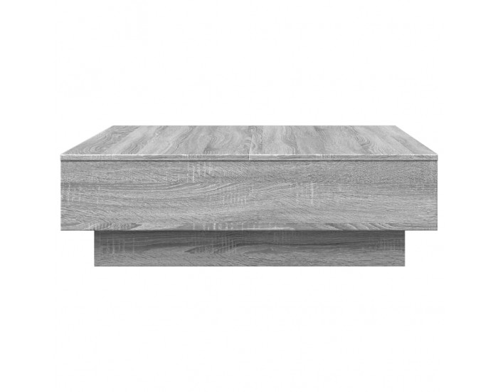 Sonata H Маса за кафе, сив сонома, 90x90x28 см, инженерно дърво