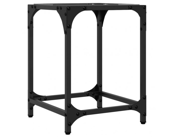 Sonata H Маси за кафе с прозрачен стъклен плот 2 бр 30x30x40 см стомана