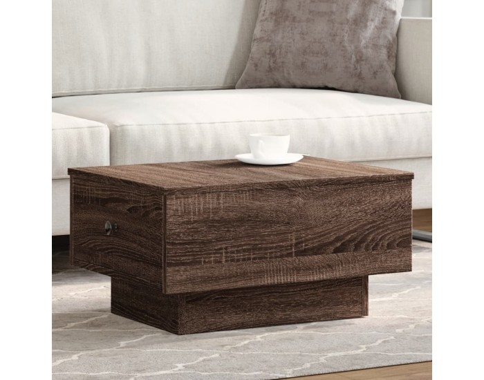 Sonata H Кафе маса, кафяв дъб, 60x45x31 см, инженерно дърво