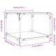Sonata H Маса за кафе с черен стъклен плот 50x50x40 см стомана